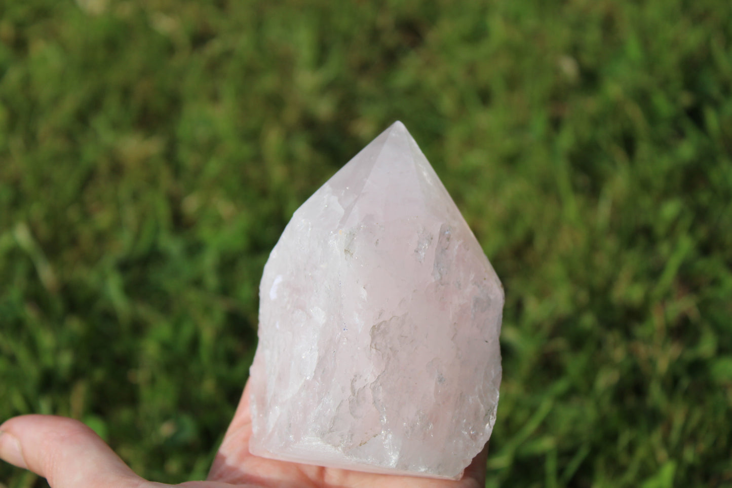 Rose Quartz Rough And Polished Point