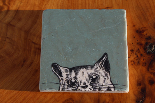 Cute Cat Tile Coaster