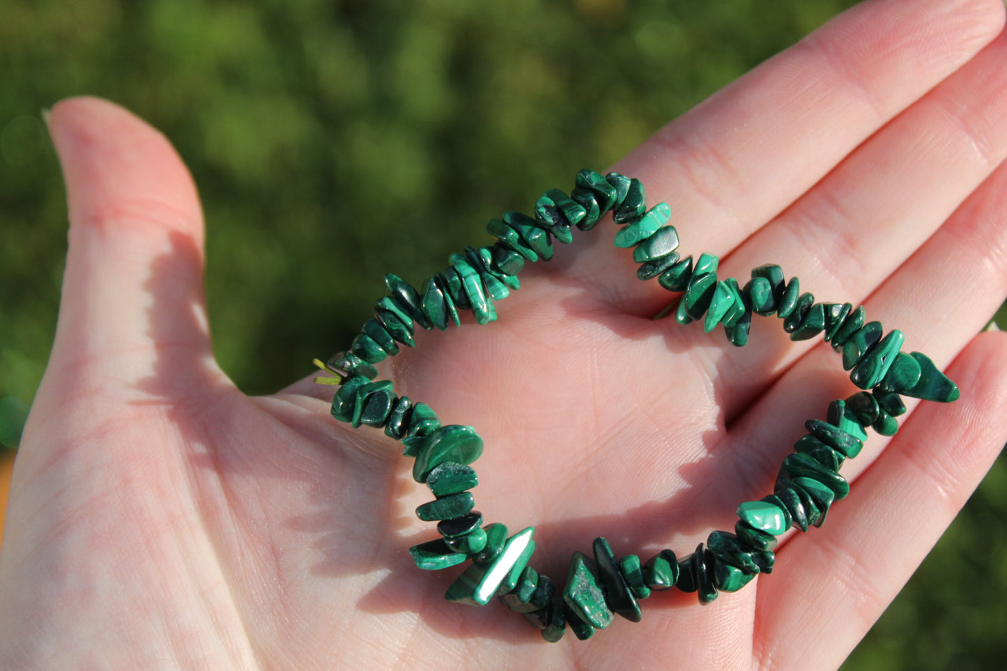 Malachite Chip Bracelet