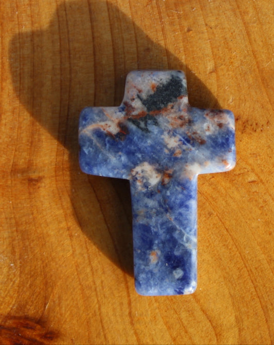 Sodalite Small Cross Carving