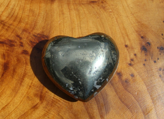 Pyrite Carved Heart