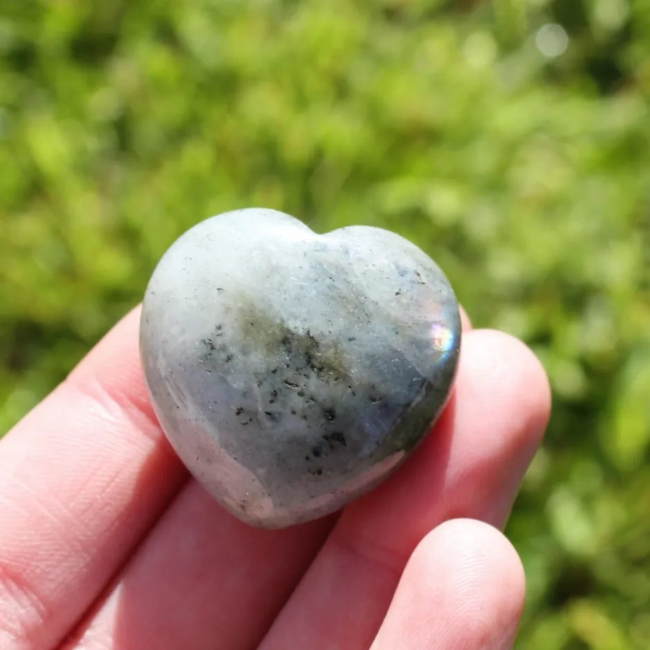 Mini Labradorite Heart Carving